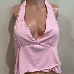 Pink halter top